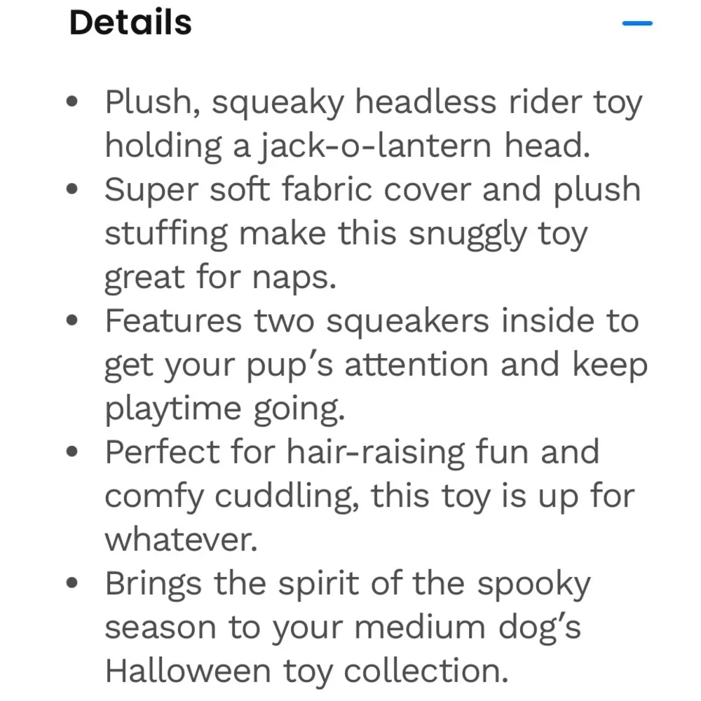 NIP Frisco Halloween Headless Rider Dog Toy